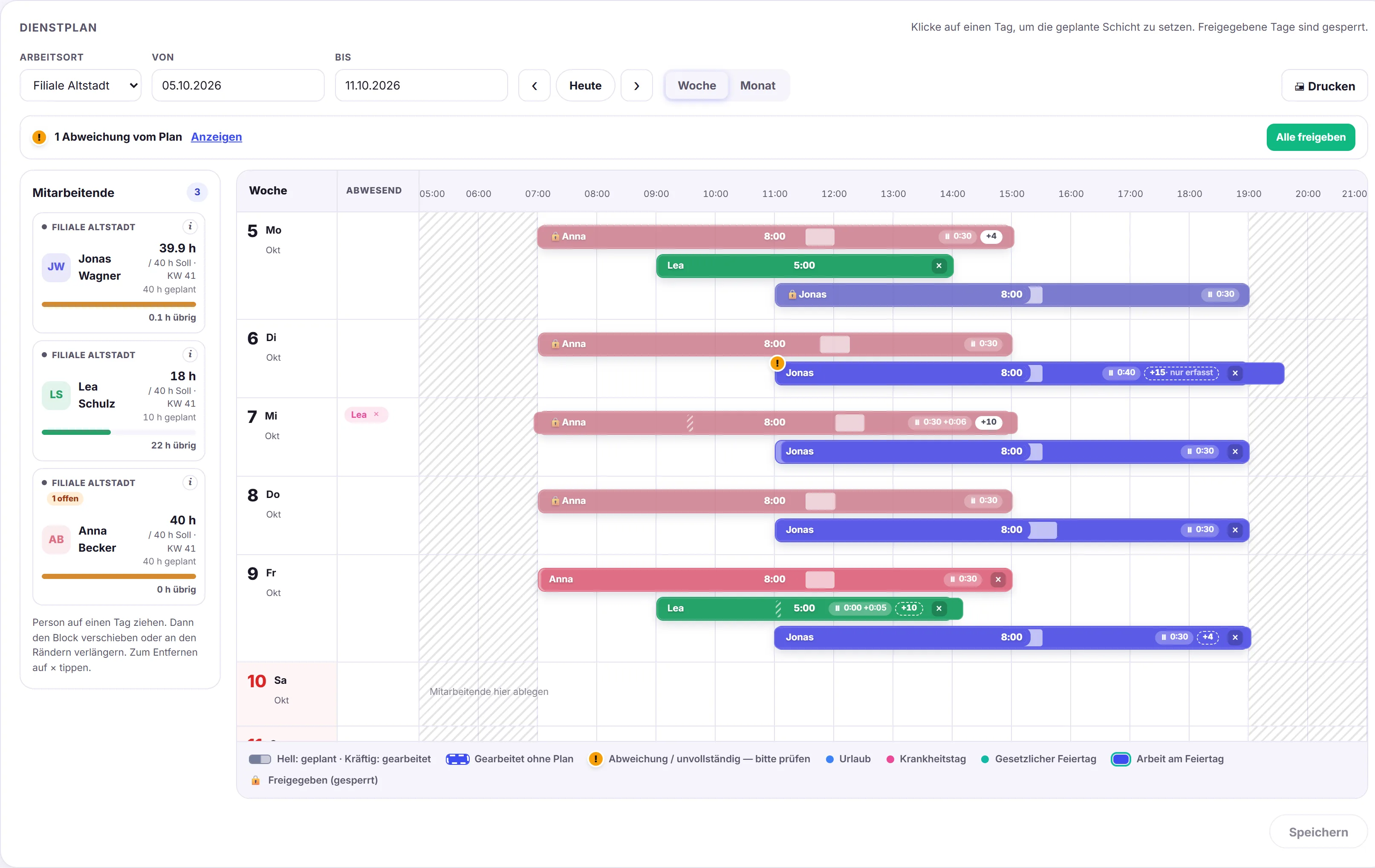 Der Dienstplan